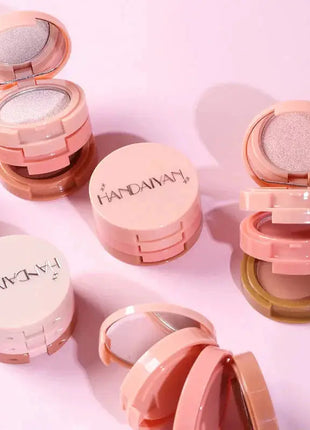 3 In 1 Matte Highlighter Contouring Blush Palette Pearly Shiny Eyeshadow Multifunctional Face Makeup Palette Female Cosmetic - xlchoice.com