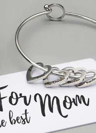 Love Bracelet Peach Heart Name Lettering Titanium Steel Bracelet