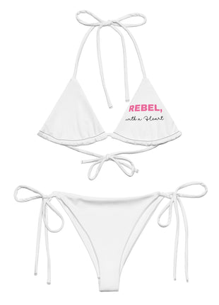 All-over print recycled string bikini
