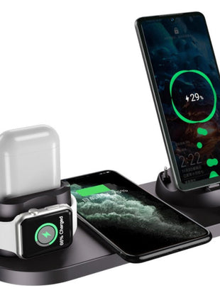 Wireless Charger For IPhone Fast Charger For Phone Fast Charging Pad For Phone Watch 6 In 1 Charging Dock Station