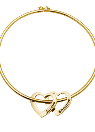 Love Bracelet Peach Heart Name Lettering Titanium Steel Bracelet