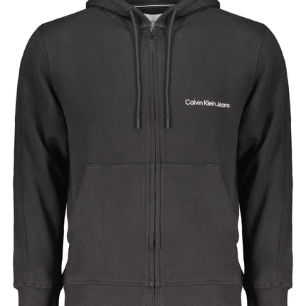 CALVIN KLEIN MEN'S BLACK ZIP SWEATSHIRT
