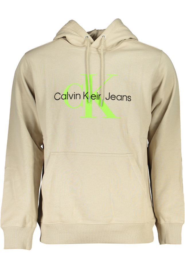 CALVIN KLEIN MEN'S BEIGE ZIPLESS SWEATSHIRT