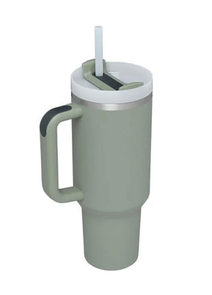 40 Oz Tumbler With Handle Straw Insulated, Stainless Steel Spill Proof Vacuum Coffee Cup Tumbler With Lid Tapered Mug Gifts For Valentine Lover Suitable For Car Gym Office Travel