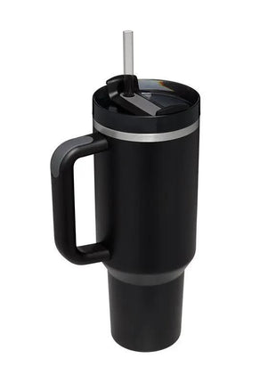 40 Oz Tumbler With Handle Straw Insulated, Stainless Steel Spill Proof Vacuum Coffee Cup Tumbler With Lid Tapered Mug Gifts For Valentine Lover Suitable For Car Gym Office Travel