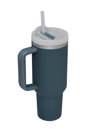 40 Oz Tumbler With Handle Straw Insulated, Stainless Steel Spill Proof Vacuum Coffee Cup Tumbler With Lid Tapered Mug Gifts For Valentine Lover Suitable For Car Gym Office Travel