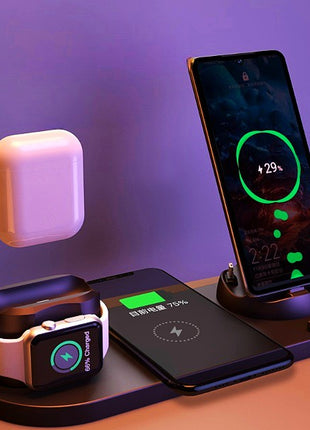 Wireless Charger For IPhone Fast Charger For Phone Fast Charging Pad For Phone Watch 6 In 1 Charging Dock Station