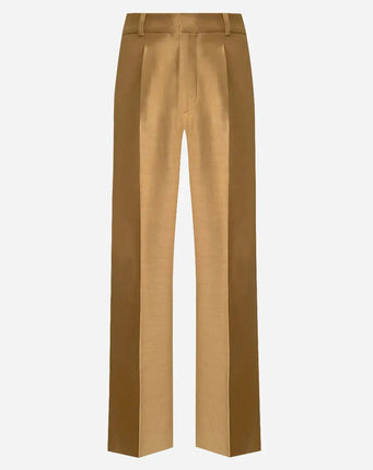 French-Made Thick Cold Wool Pleated High-Waisted Pants